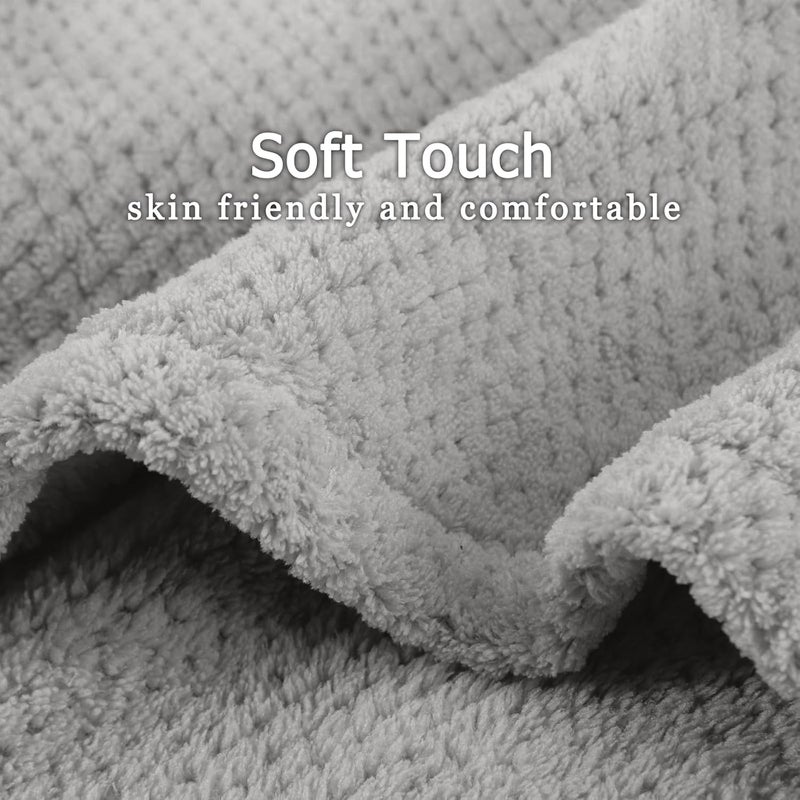 NeDKeN Large Microfiber Hair Towel for Women,Super Soft Anti Frizz & Quick Dry for Curly Hair,Ultra Absorbent Hair Wrap Towels for Long,Thick,Wet Hair 24x42 Inches (Grey) - Image 2